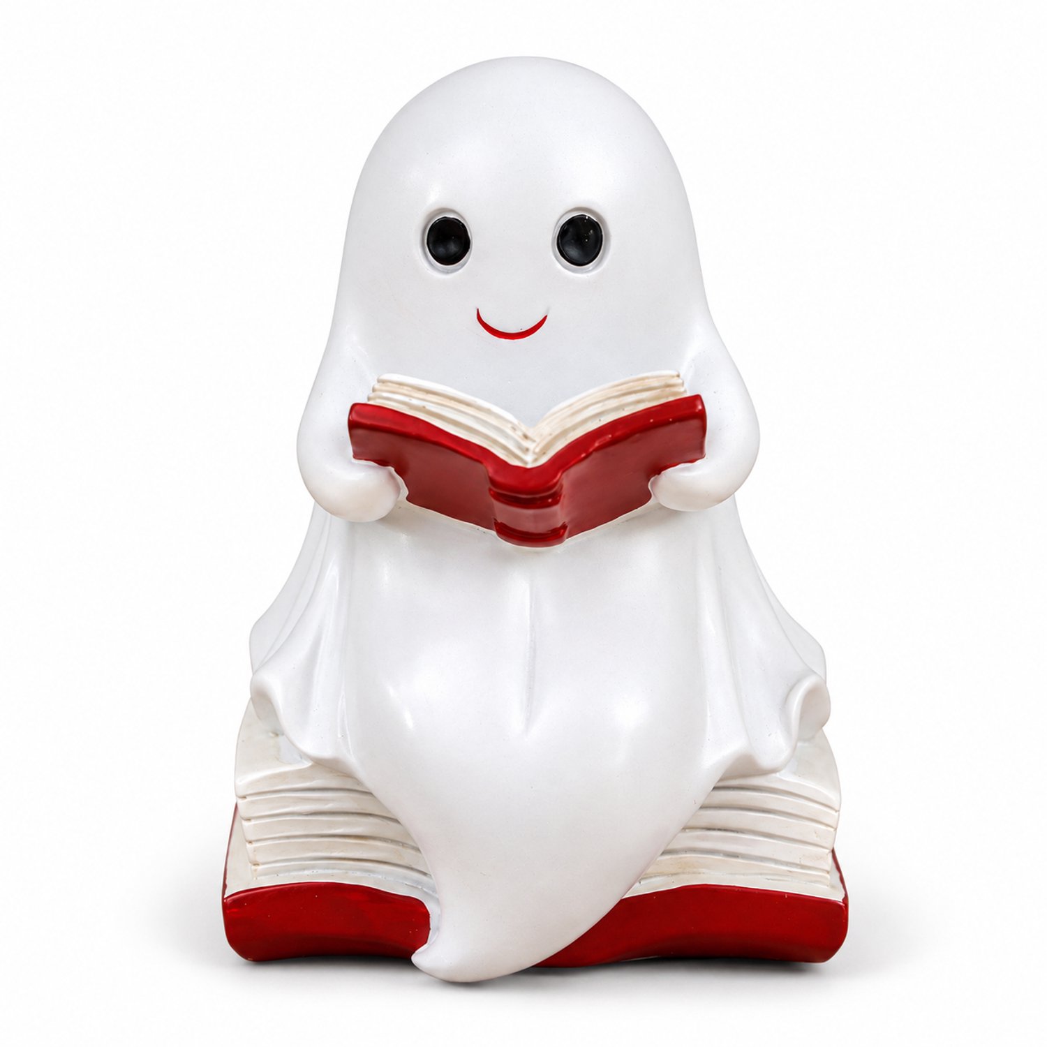 Halloween Decoraties - Klein - Hars - Schattig - Bureauversieringen - Spookje dat een boek leest - Voor Halloween cadeau en bureaudecoratie