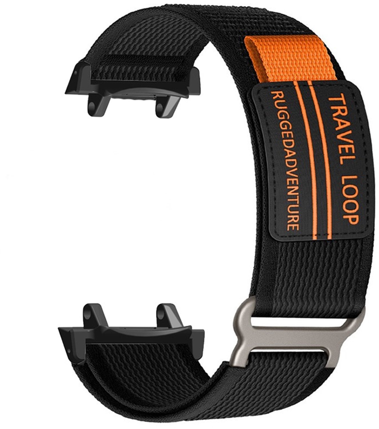 Nylon horlogeband compatibel met Huami Amazfit T-Rex 3 - Zwart