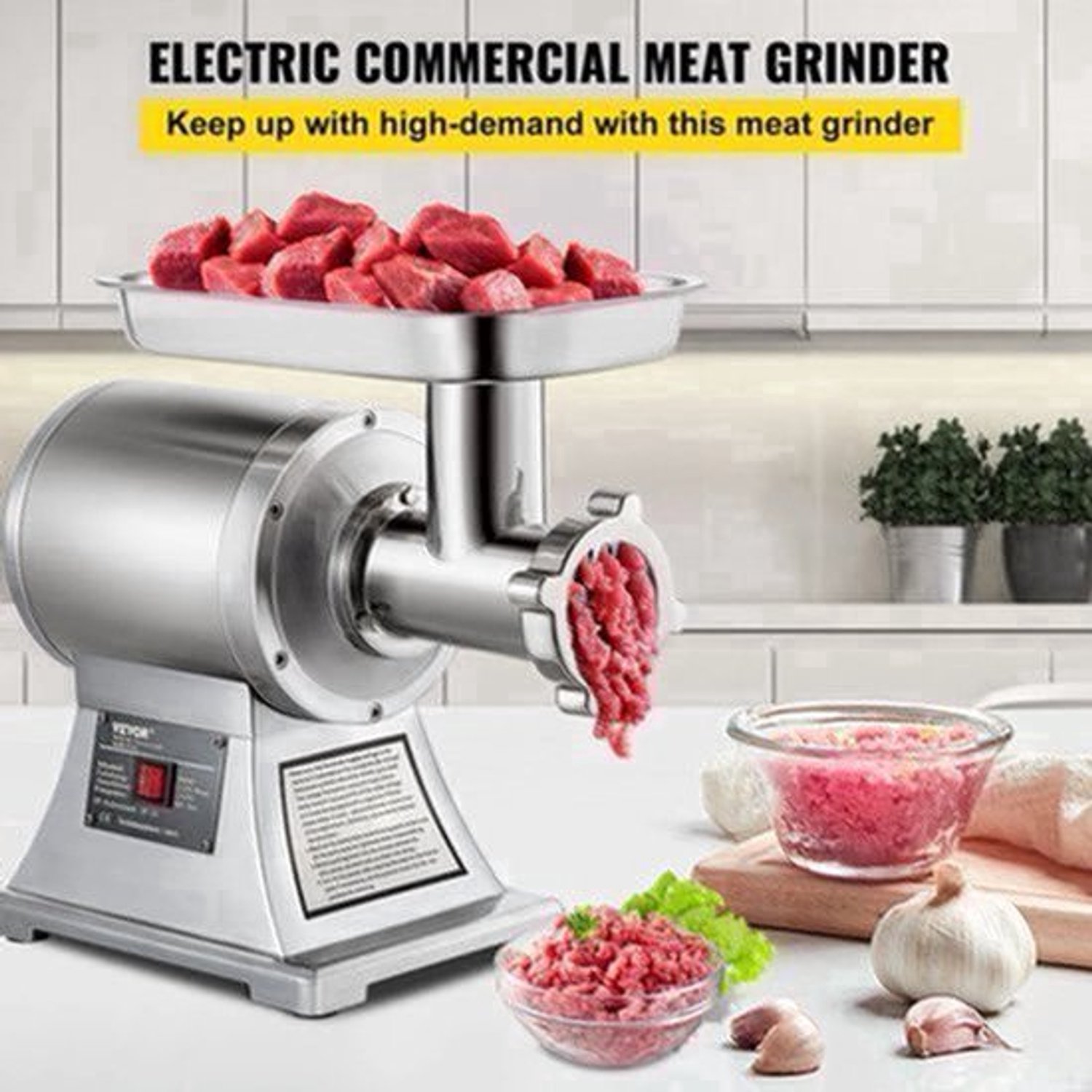 Keukenmachine - Maalmolen - Vleesmolen - Worstvuller - Worstmaker - 550LB/h Type voor commercieel gebruik