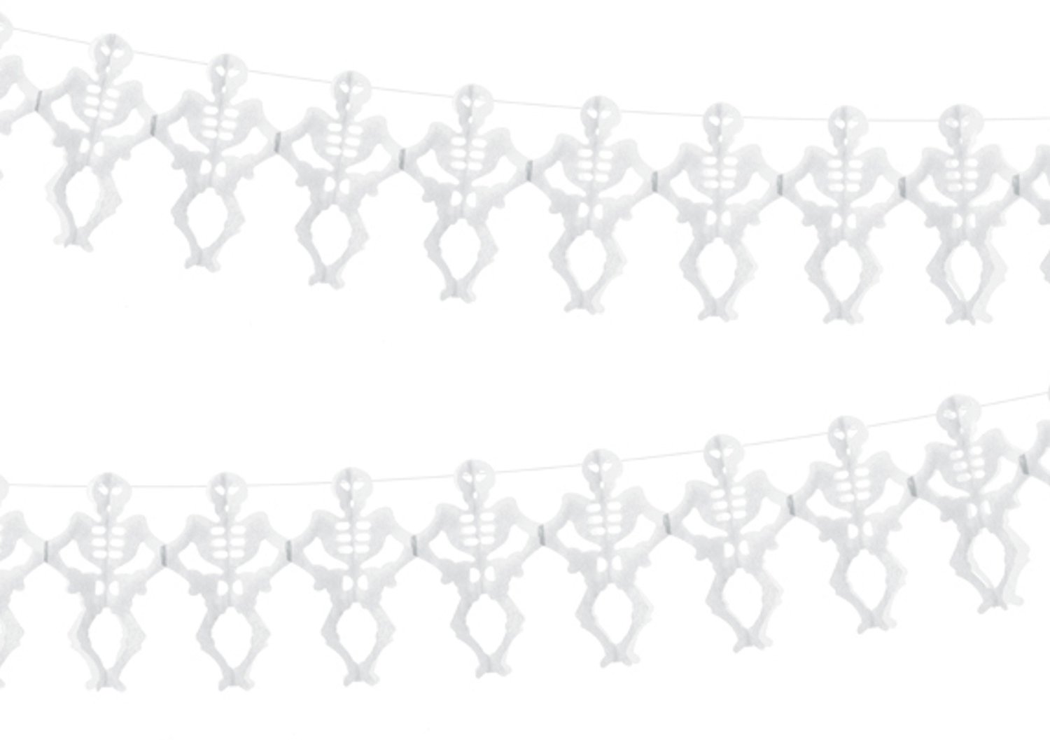 ATOSA - Witte papieren skelet slinger 3 m voor Halloween