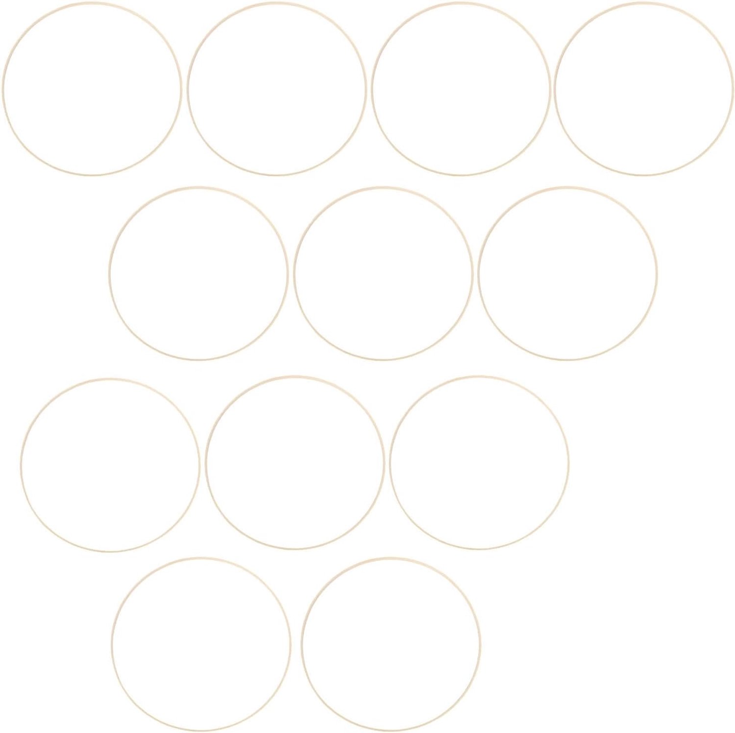 12 Stuks Bamboe Bloemenkrans Ronde Wreath Frame voor DIY Macrame Dreamcatcher Handwerk Veilig Gepolijst voor Thuisdecoratie Kunstprojecten