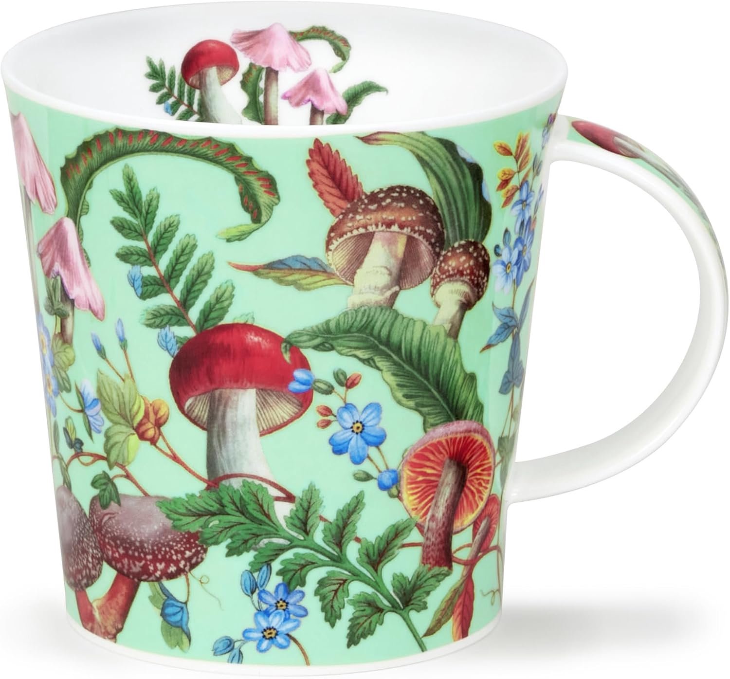 Caingorm Forestiere Groene Paddenstoelen 0,48 Liter Fijn Been China Mok