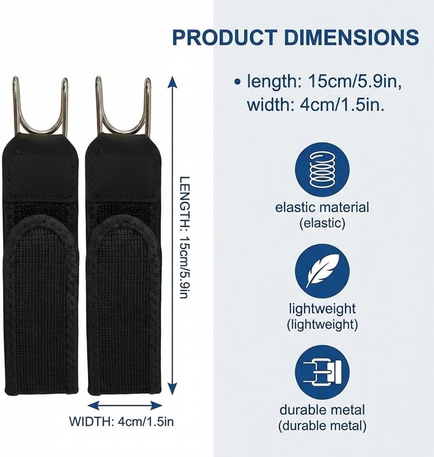 Set van 2 Unisex Riemen met Metaalhaak - Verstelbare en Rekbare Riemen voor Dames en Heren, Ideaal als Vervangingsriem voor Comfort en Stijl