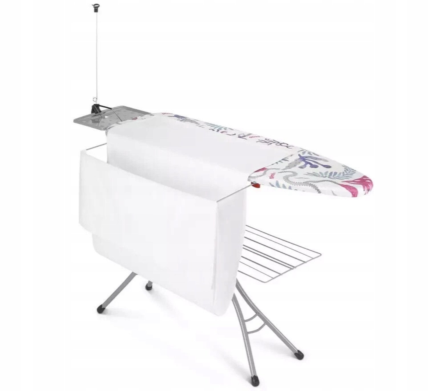 Verstelbare strijkplank met stoomstationhouder, 122x38cm