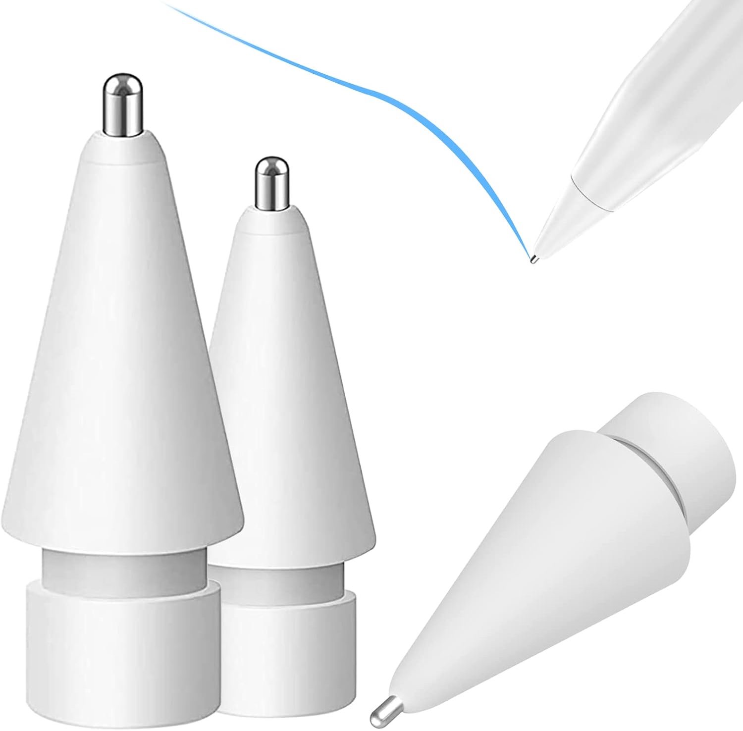 Punten vervanging voor Apple Pencil 1/2/Pro Generation, zeer gevoelige reservepunten en nauwkeurige stuurpen/styluspen, voor iPad Pencil