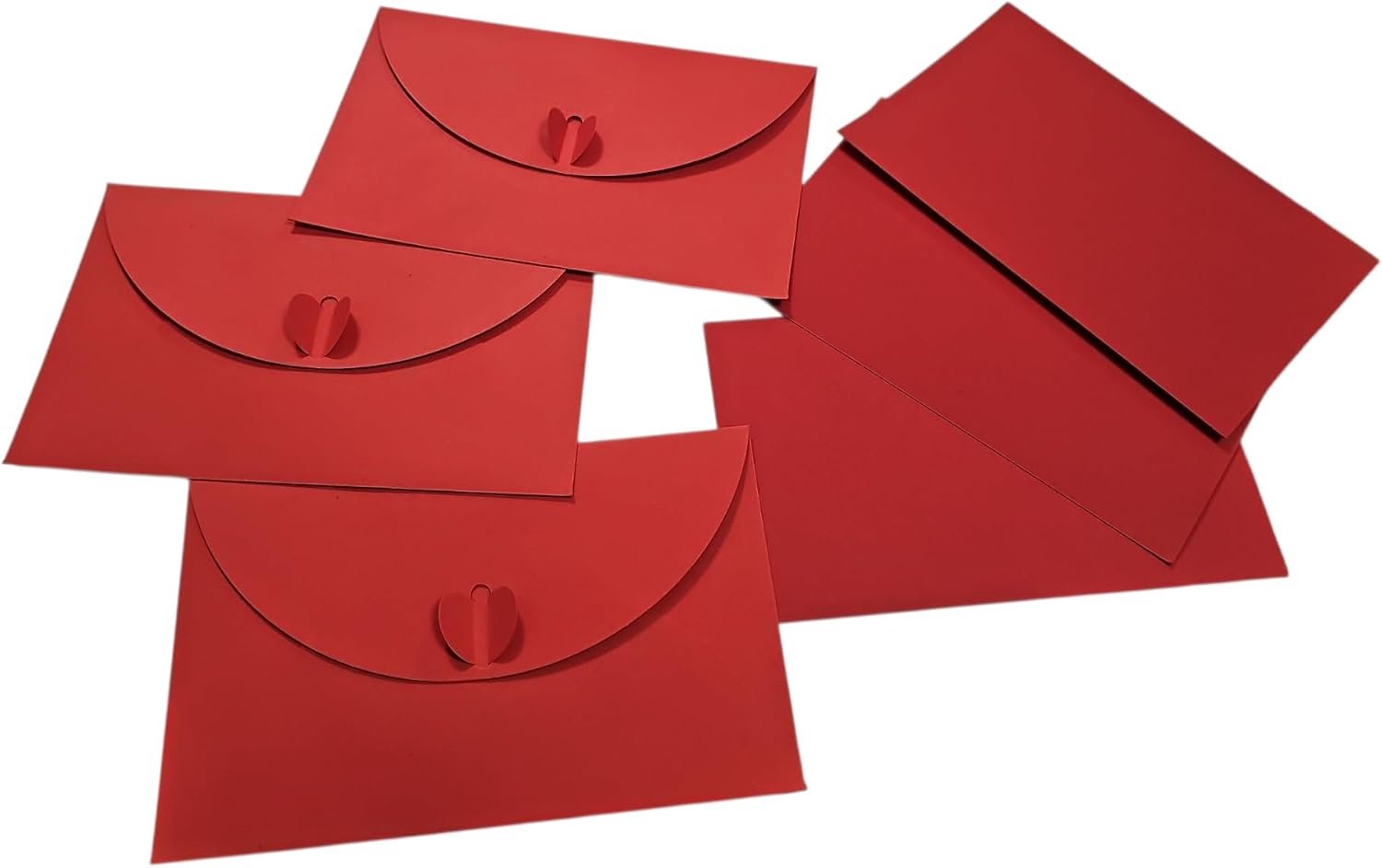 Set van 48 enveloppen met 48 kaarten, in totaal 96 stuks, formaat 11 x 17,5 cm, hartsluiting, elegant voor uitnodigingen bruiloft, Valentijnsdag, jubileum, speciale gelegenheden, wit, goud, zilver