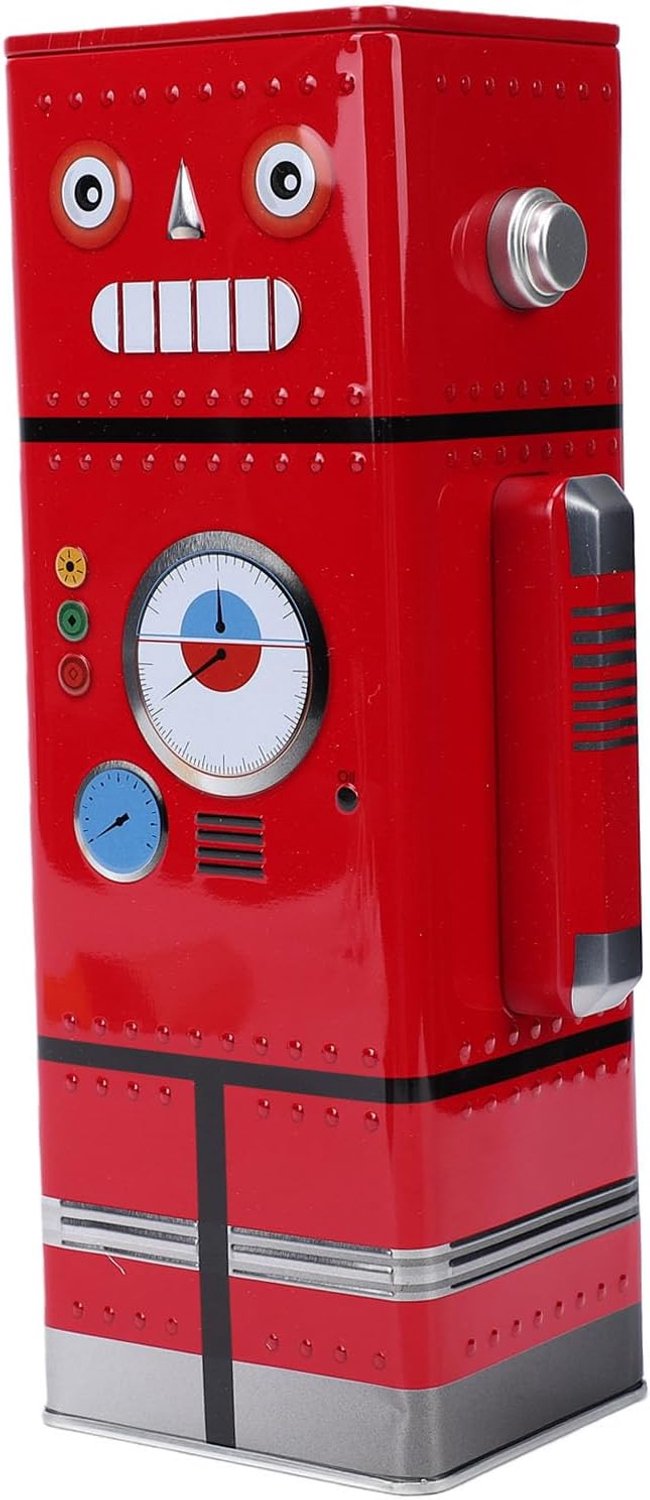 Retro Robot Spaarpot Leuke Vintage Blikken Spaarpot voor Kinderen Kinderkamer Decor 24.5x13x7.5cm