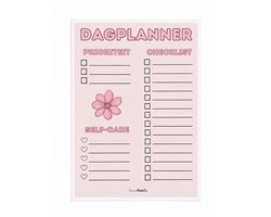 Venus Natalis - Dagplanner A5 - Roze – 50 Vellen – 120 g/m² – Checklist, Prioriteiten & Self-Care