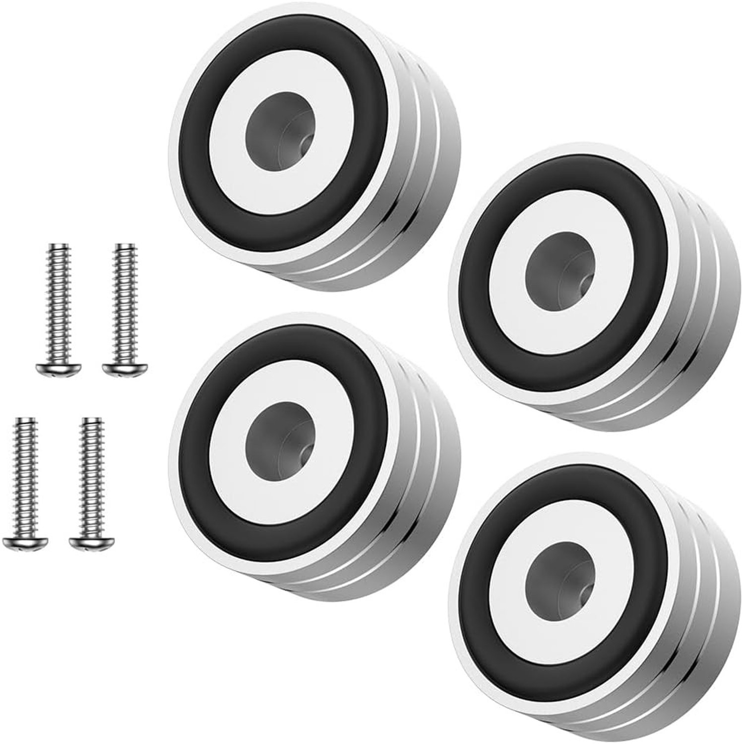 HiFi Aluminium Voeten voor Speakers en Subwoofers - 4 Stuks - 40mm x 20mm - Zilver, Geluidsverbetering en Stabiliteit