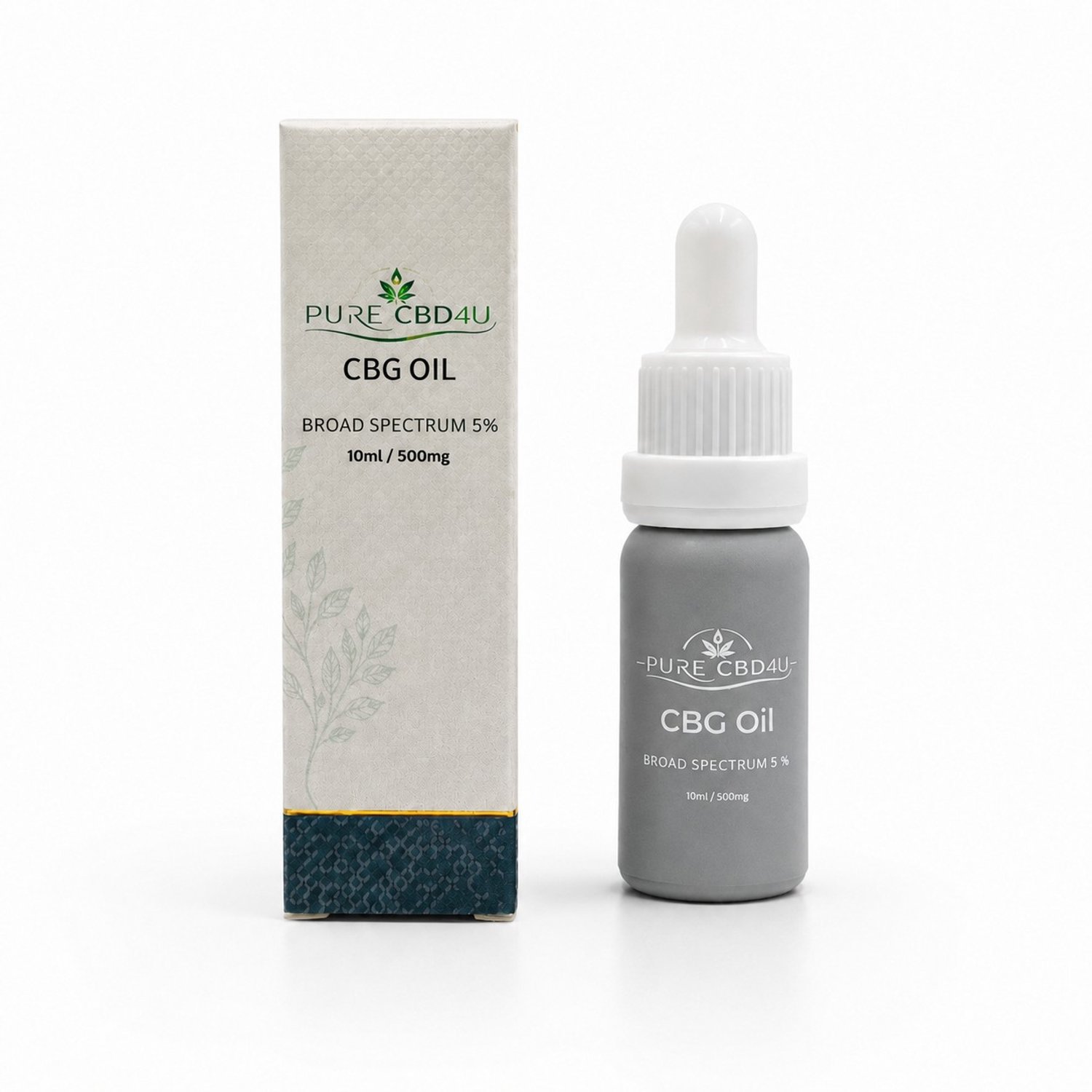 PureCBD4U CBG Olie 5% – Broad Spectrum – 500 mg CBG – 10 ml