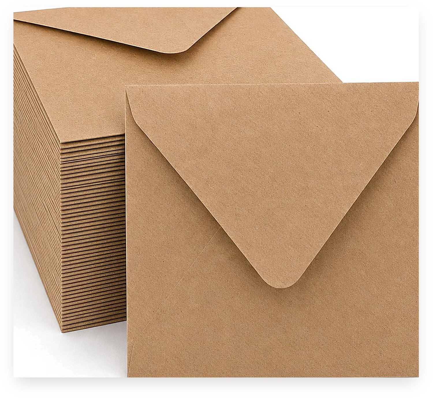 Enveloppen Kraftbruin 12x12 cm - 25 stuks - 120 gram - Vierkante Enveloppen - Wenskaart Envelop