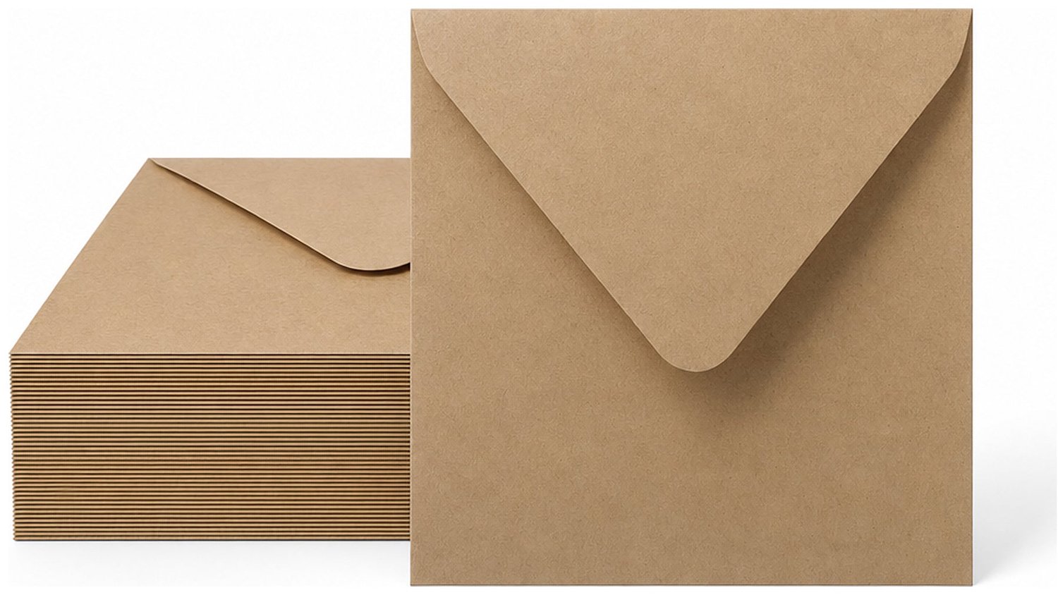 Enveloppen Kraftbruin 12x12 cm - 100 stuks - 120 gram - Vierkante Enveloppen - Wenskaart Envelop