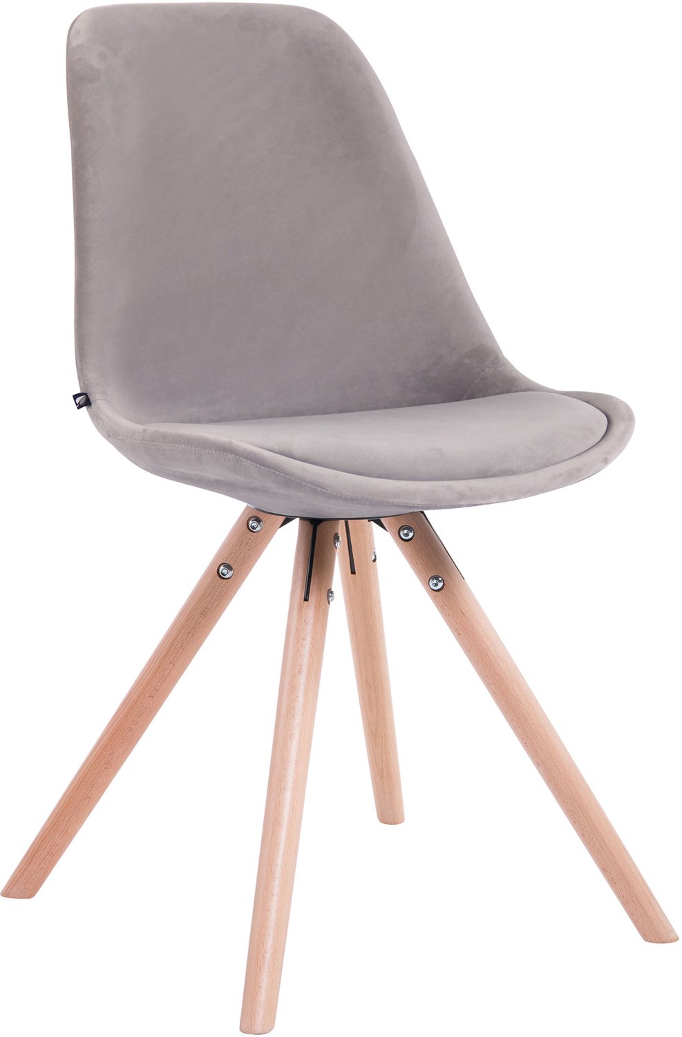 Luxe Comfort Bezoekersstoel - Fluweel - Grijs