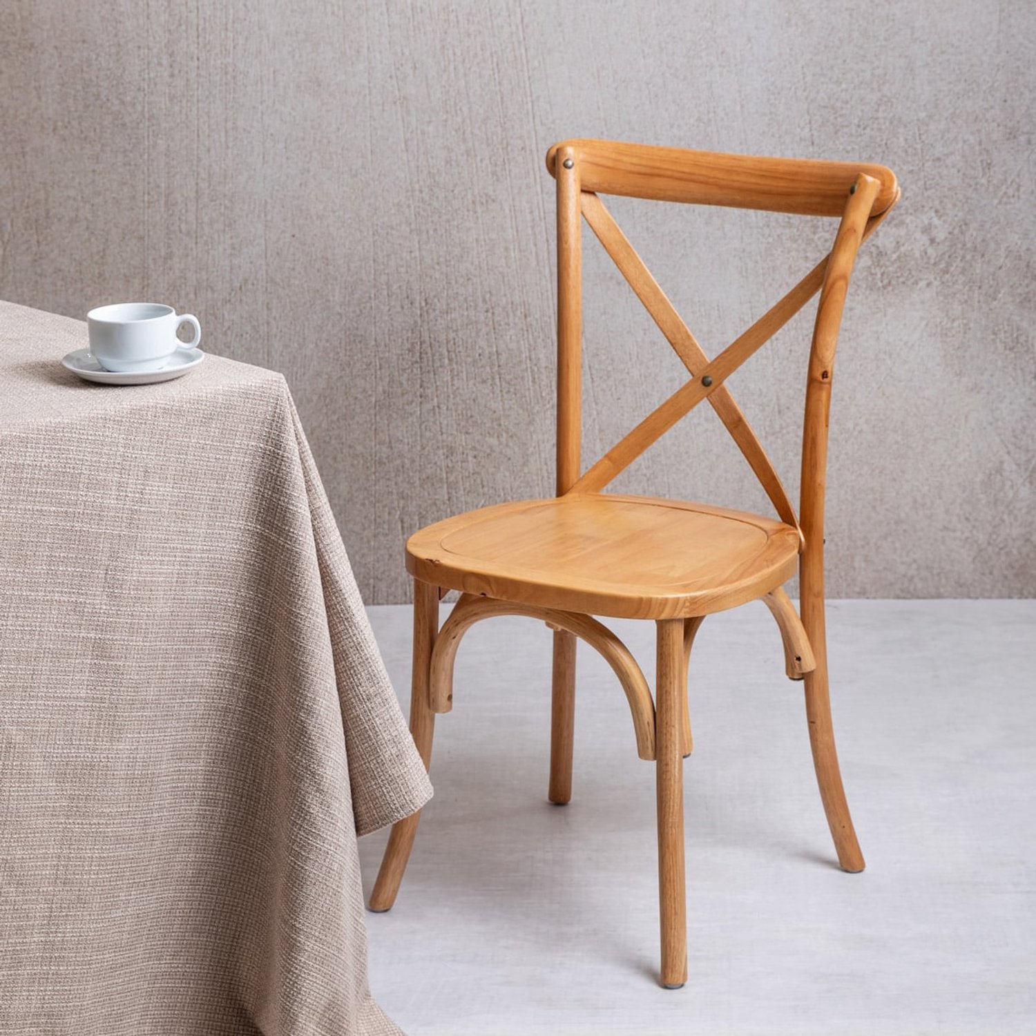 Homla Chair - LOSELI - wooden natural - 48x52x88 cm - 712081