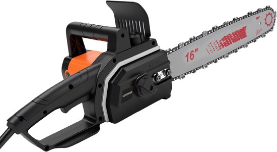 Elektrische Kettingzaag - 16 inch Kettingzaag - Snoeizaag - Takkenzaag - Handzaag - 1600W bekabelde elektrische kettingzaag - voor brandhout - zwart — afbeelding 4