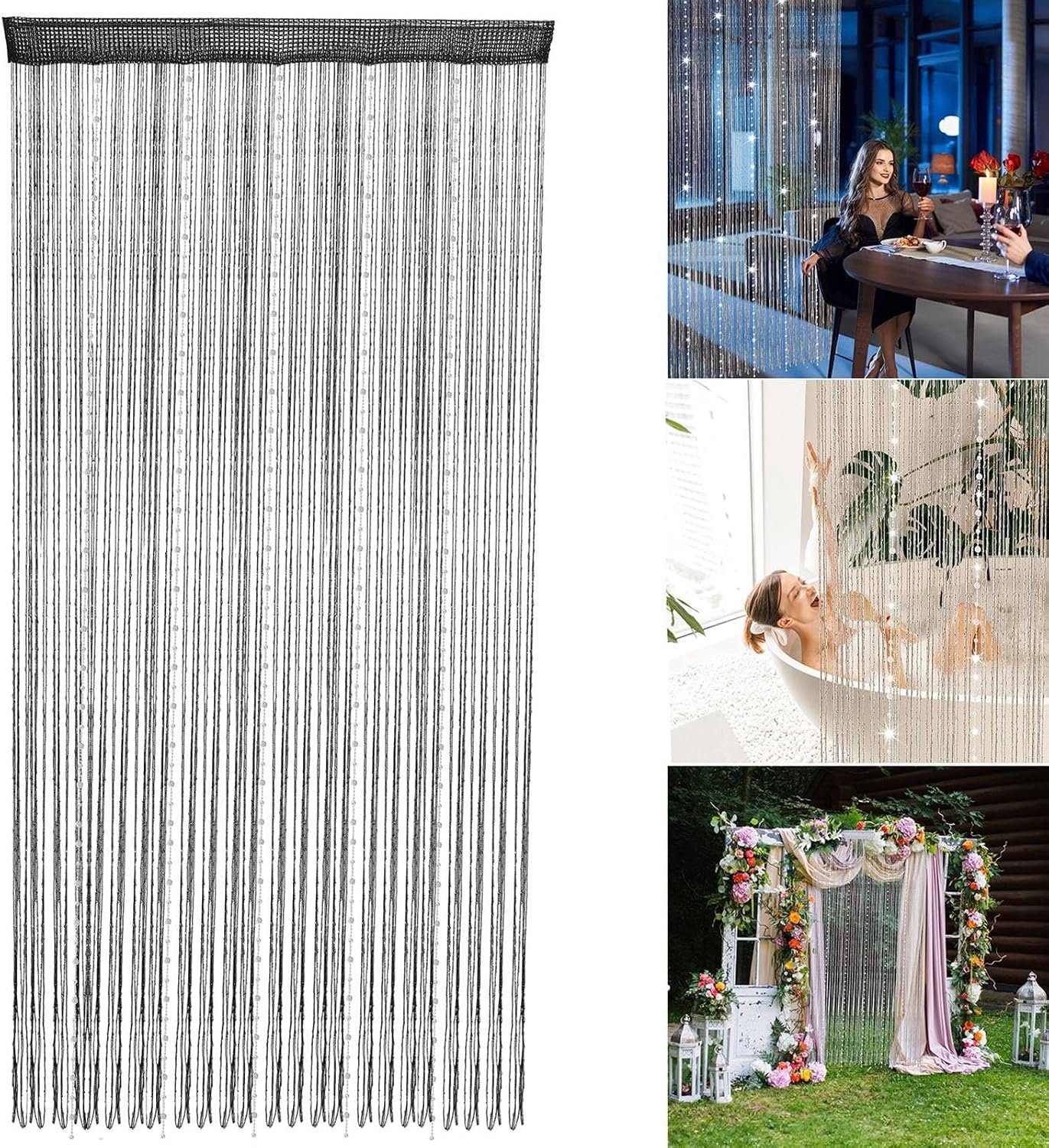 Paarse Franje Gordijn voor Bruiloft Feest Decoratie (#5)