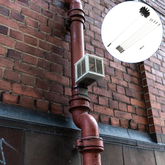 Schoorsteenborstel met Lange Steel Nylon Borstelkop Reinigen van Schoorstenen Drogerkanalen Ventilatieroosters Geschikt voor Baksteen Eenvoudig Te Gebruiken — afbeelding 3