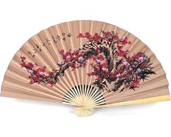 Waaier wanddecoratie, Japanse muur ventilator decor, 0,90x0,50 m traditioneel pruim patroon…