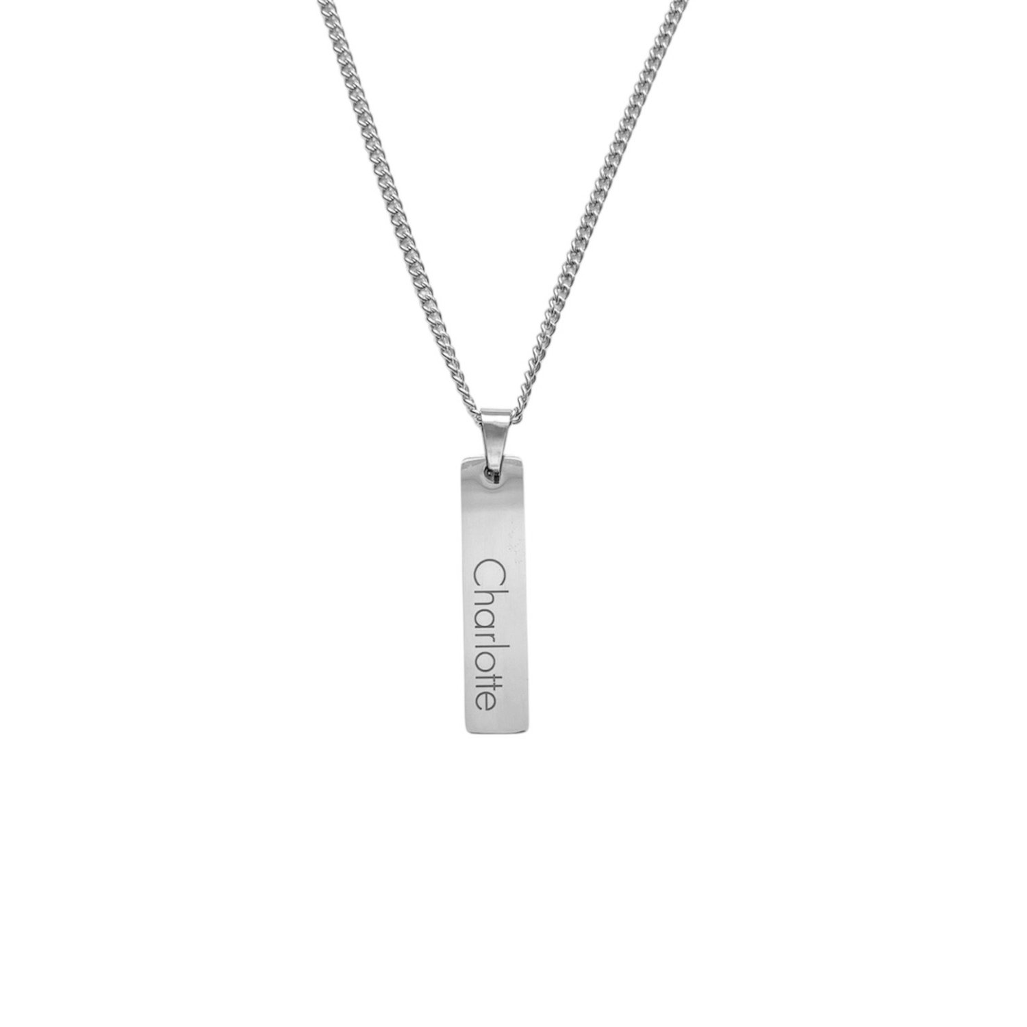 Heren Ketting met Naam Bar Goud