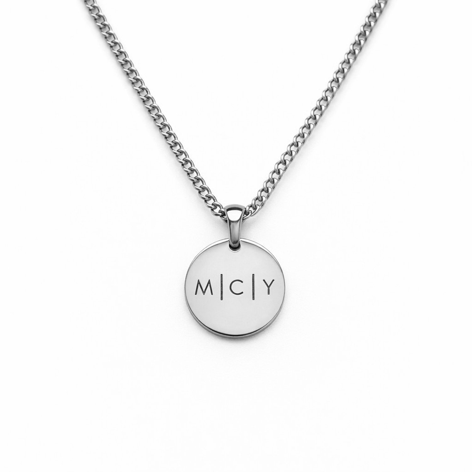 Heren Ketting met Initialen Zilver
