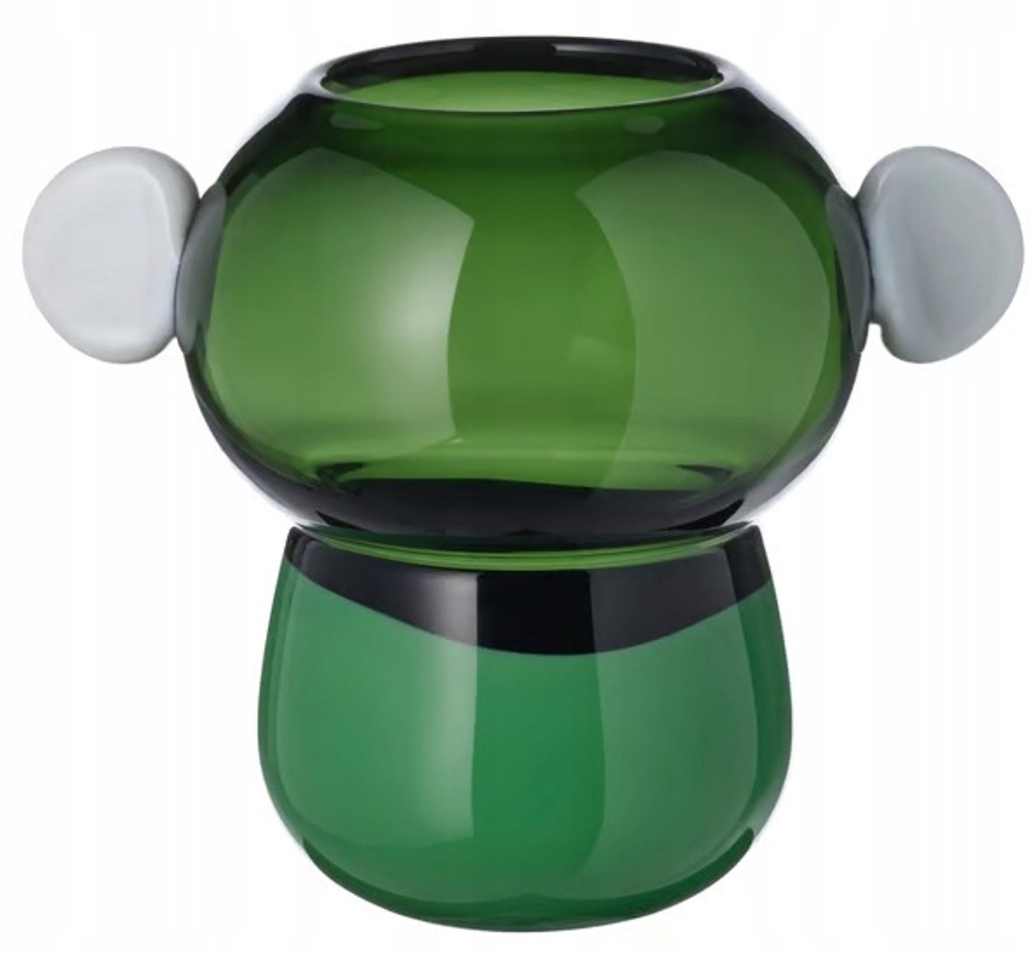IKEA PS 2026 Vaas Glas Groen Wit 22 cm