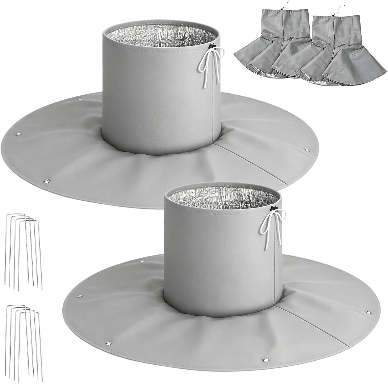 Famanu - Winterbescherming voor palmen - Beschermt planten tegen kou - Vliesstof met aluminium isolatiewatten - Groen 2 stuks
