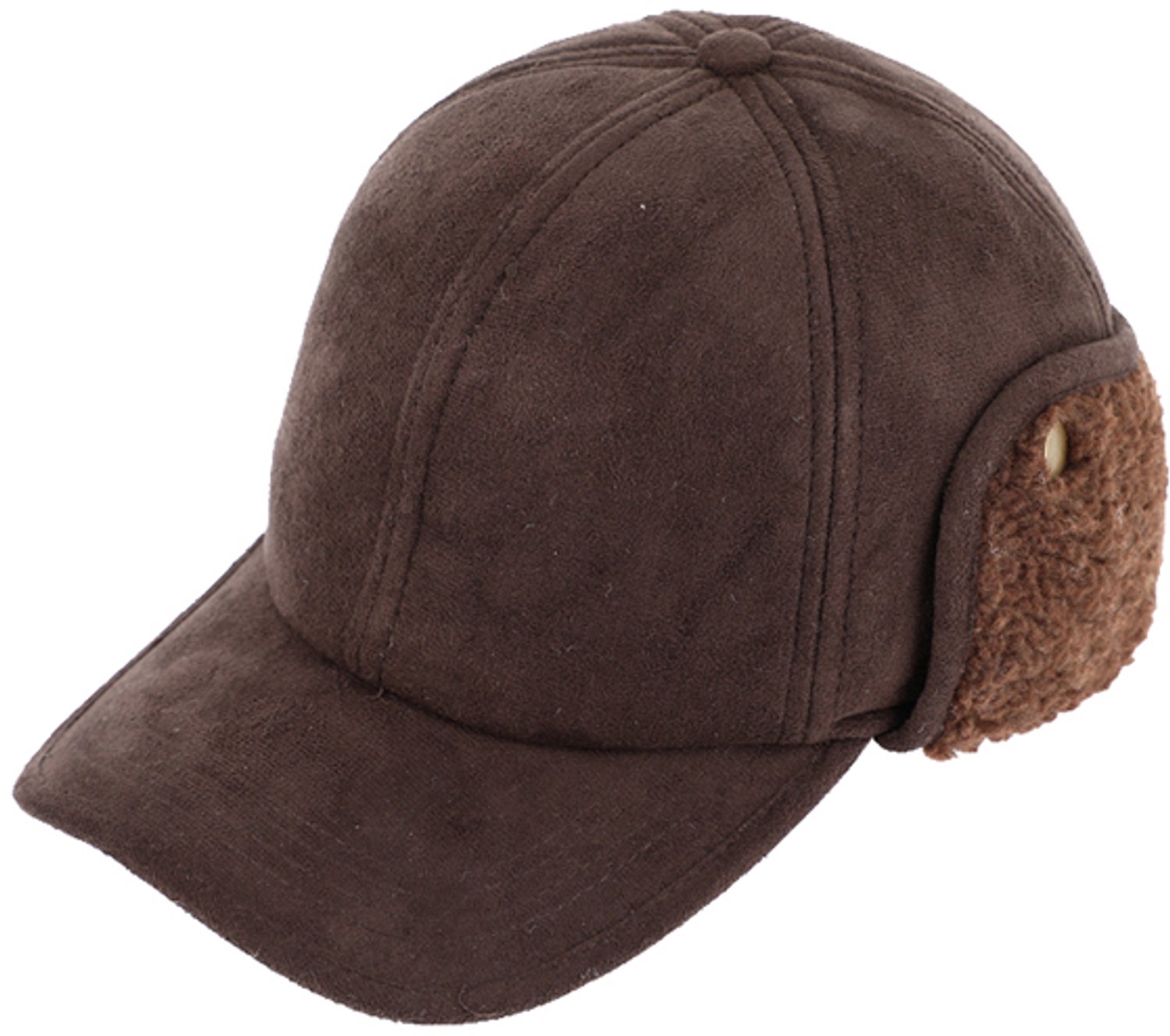 Baseball WinterCap met oorkleppen Bruin maat 61