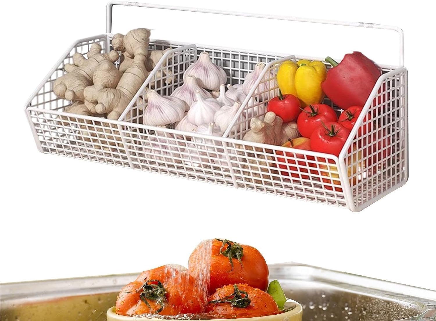 Groentehouder Voor In De Keuken 3-Vak Aardappelmand