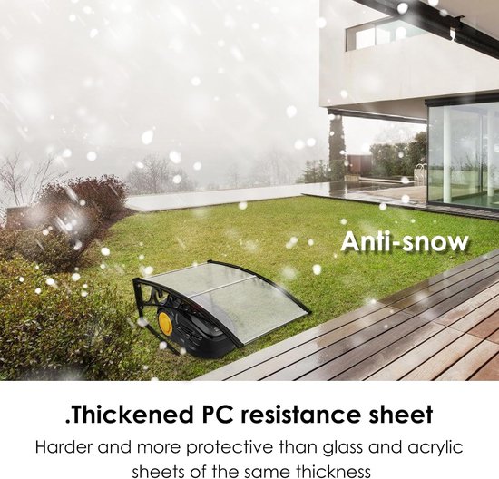 Garage voor robotmaaiers | 106x87x50cm | Transparant | Dak Carport voor robotmaaiers, Overkapping voor grasmaaiers, Grasmaairobot Garage | Polycarbonaat Regenbescherming | Bescherming tegen — afbeelding 5