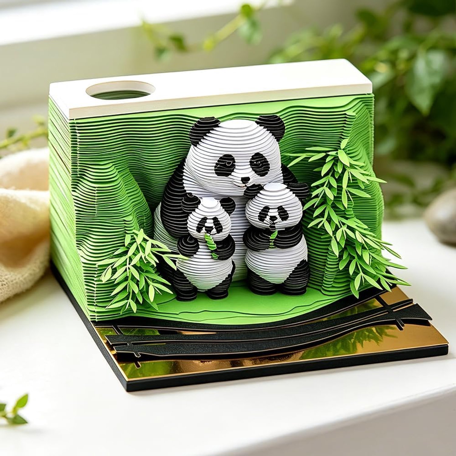 3D-kalender 2026, 3D-kalender scheurstickers 2026, panda-kalender 2026, tekenblokken & notitiestickers, bureauornament & papiersculptuur, led-weekkalender