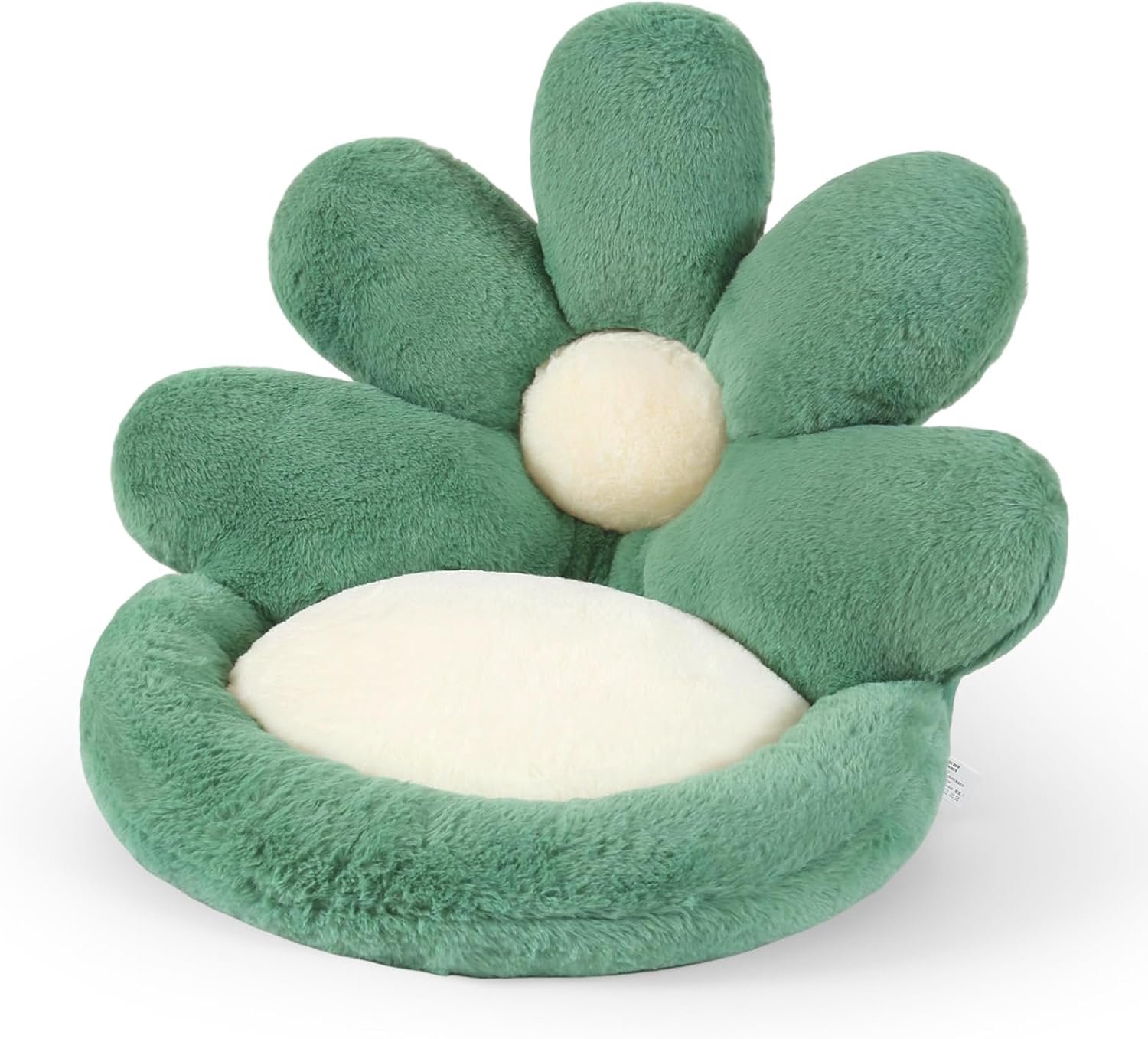 Kussen Comfortabele Kawaii Stoelkussens 19 inch Luie Sofa Kantoor Vloer Kussen Leuke Pluche Zitkussen voor Gaming Stoelen Slaapkamer Decor Groen