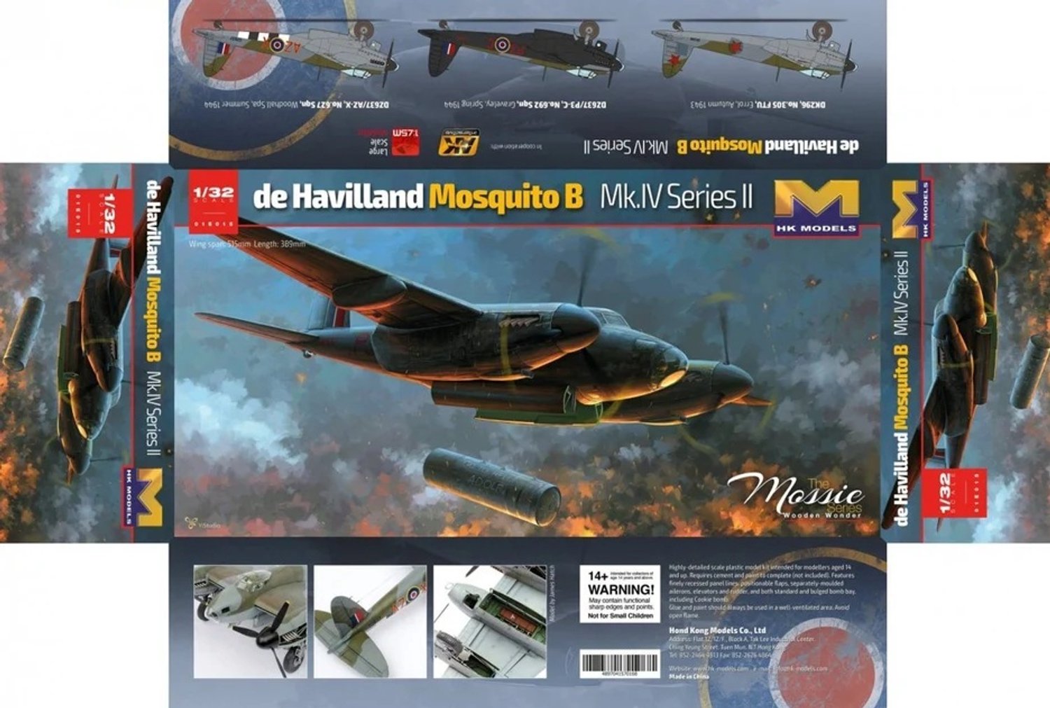 HK Models 01E015 De Havilland Mosquito B Mk.IV Series II – 1:32 – Plastic Modelbouwpakket