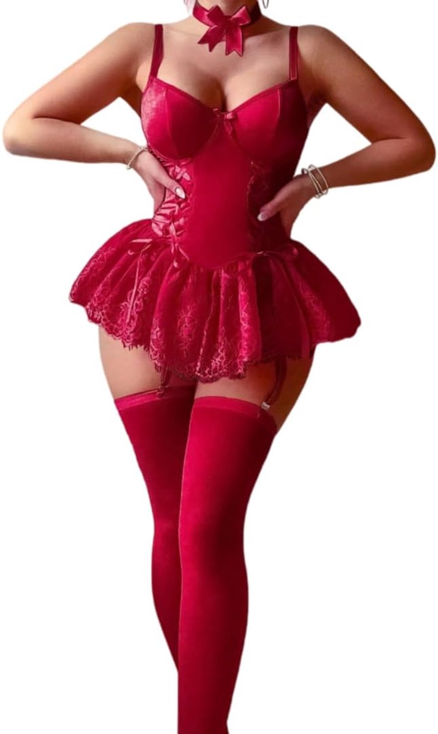 Prinsessenjurk Voor Dames Met Kanten Afwerking Sexy Jurk Met Vetersluiting En Strik