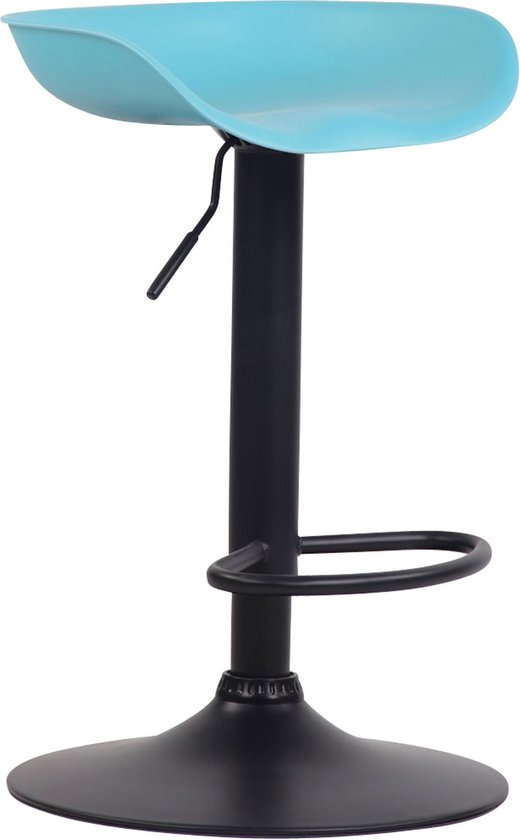 CLP Anaheim Set de 4 tabourets de bar - Plastique bleu noir