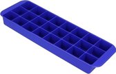 ijsklontjes vormen -  IJsblokjesvorm - ijsblokjes maker - Herbruikbaar - 24 ijsblokjes - IJsblokjesmaker rubber 26x8,5x2,5cm blauw