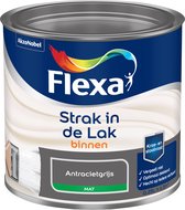 Flexa Strak in de Lak - Watergedragen - Mat - Antracietgrijs - 250 ml