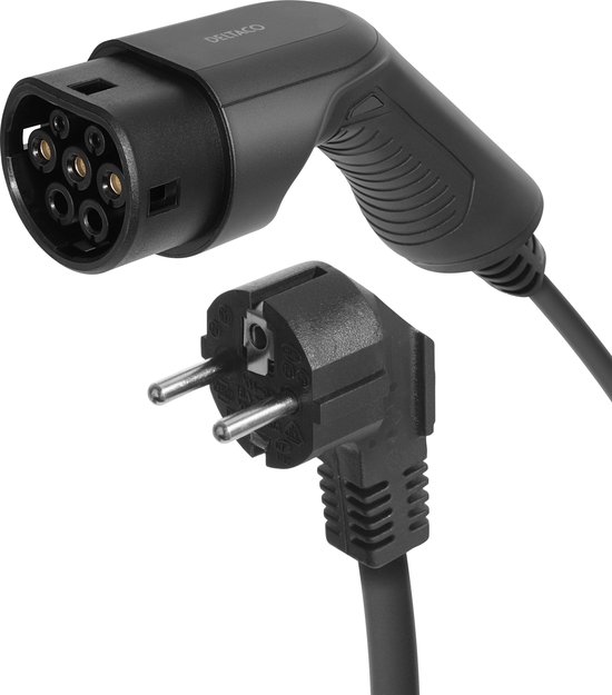 Draagbare adapter type 2 naar Schuko-stopcontact, oplaadkabel EV 16 A