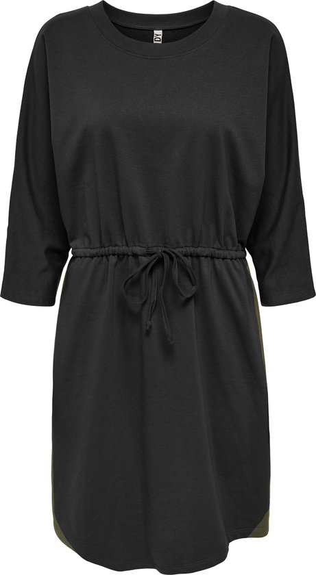Jacqueline De Yong Trui Jdyivy L/s Short Sweat Jrs 15291622 Cloud Dancer Black Iris Dames