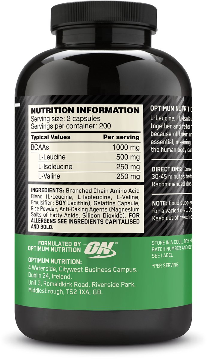 Optimum Nutrition BCAA 1000 Essentiële Aminozuren BCAA Capsules