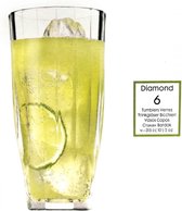 Pasabahce Diamond - Longdrinkglazen - Set van 6 - 315 ml