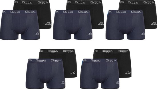 Kappa - boxershort heren - 10 stuks - marineblauw - zwart - maat M - onderbroeken heren
