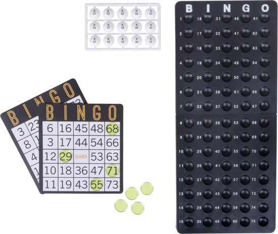 Thumbnail van een extra afbeelding van het spel SENZA Bingo Spel - Inclusief accessoires - Tot 18 personen - Zwart
