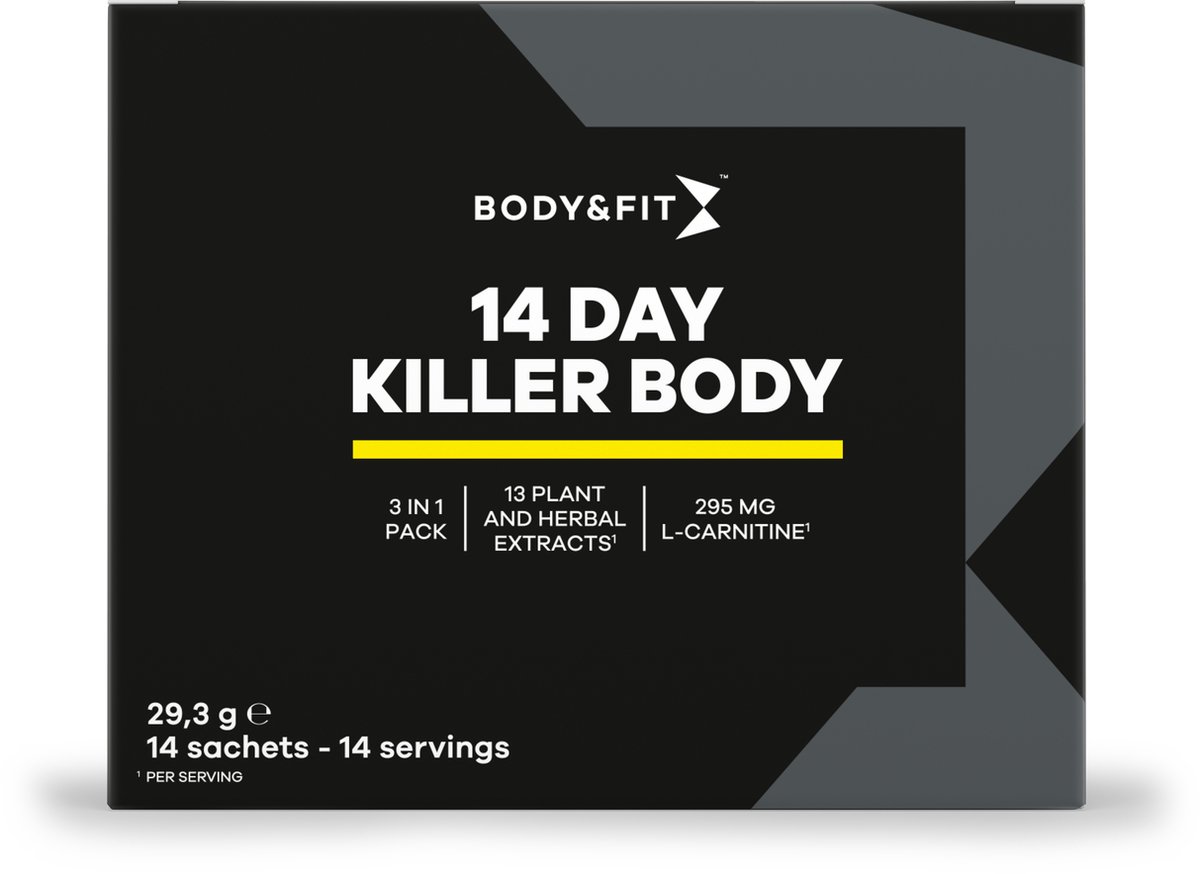 Goedkoopste Body & Fit 14 Day Killerbody - Fatbuner / Detox / Water Out - 1 Doos (14 x 3 Capsules