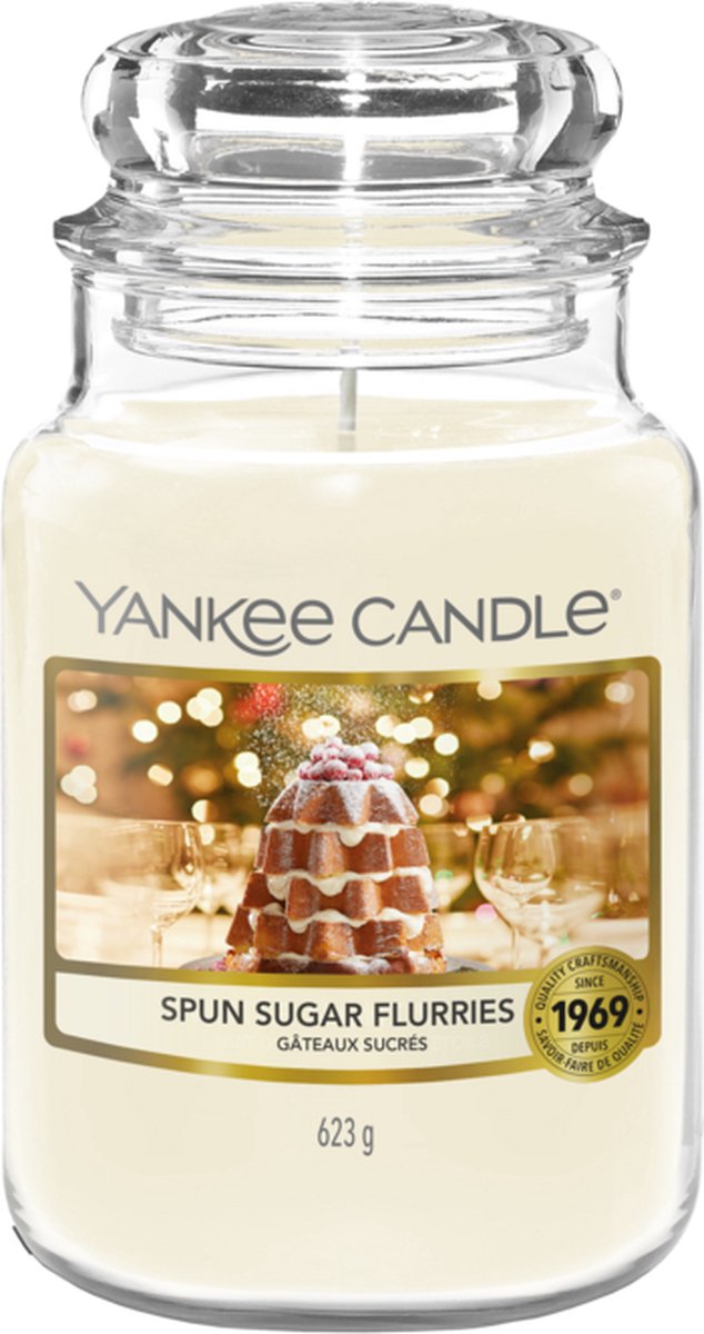 Yankee Candle Spun Sugar Flurries Large Jar Creme