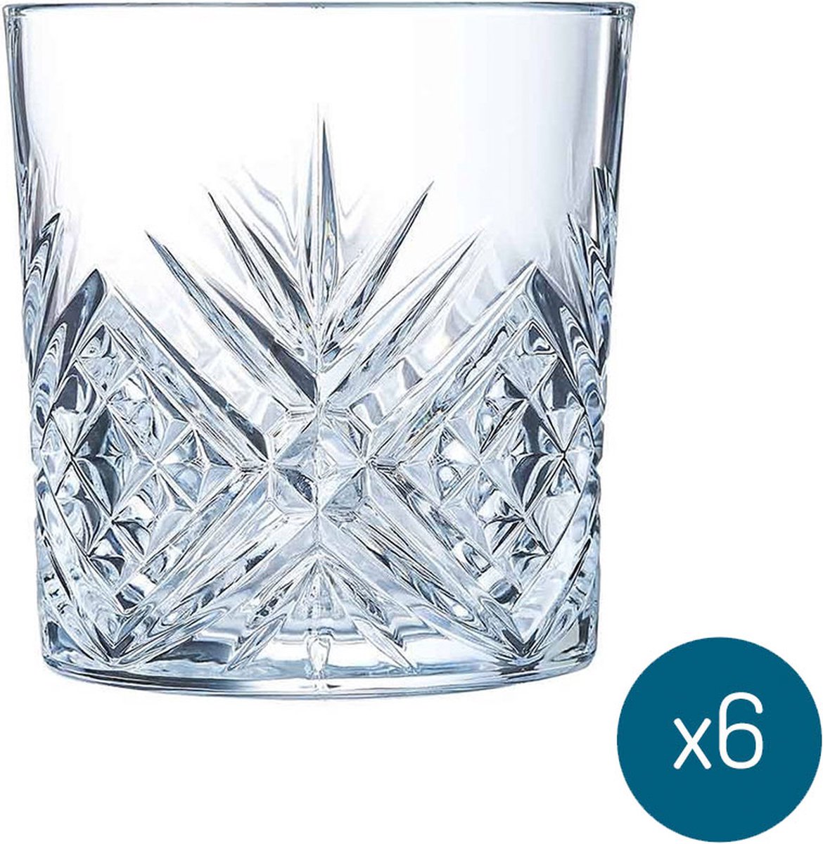 Luminarc drink glas hoog, gerookt longdrink glas, set vier