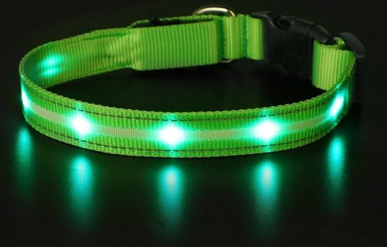 Beeztees Dogini USB - Lichtgevende Halsband - Hond - rood - 70 cm