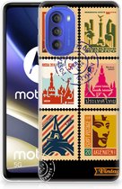 GSM Hoesje Motorola Moto G51 5G Trendy Telefoonhoesjes Postzegels