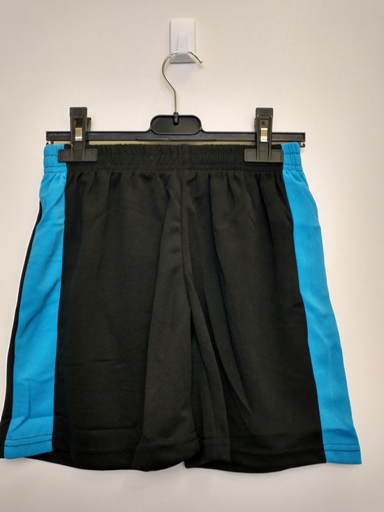 Jongens korte broek Max turquoise zwart Maat 122/128