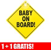 *** 2x Baby on Board! - Sign met Zuignap - Opa & Oma - Veilig - van Heble® ***