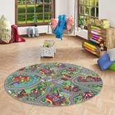 Snapstyle Kinderspel tapijt vlooerkeed Rondje in het kleine dorp